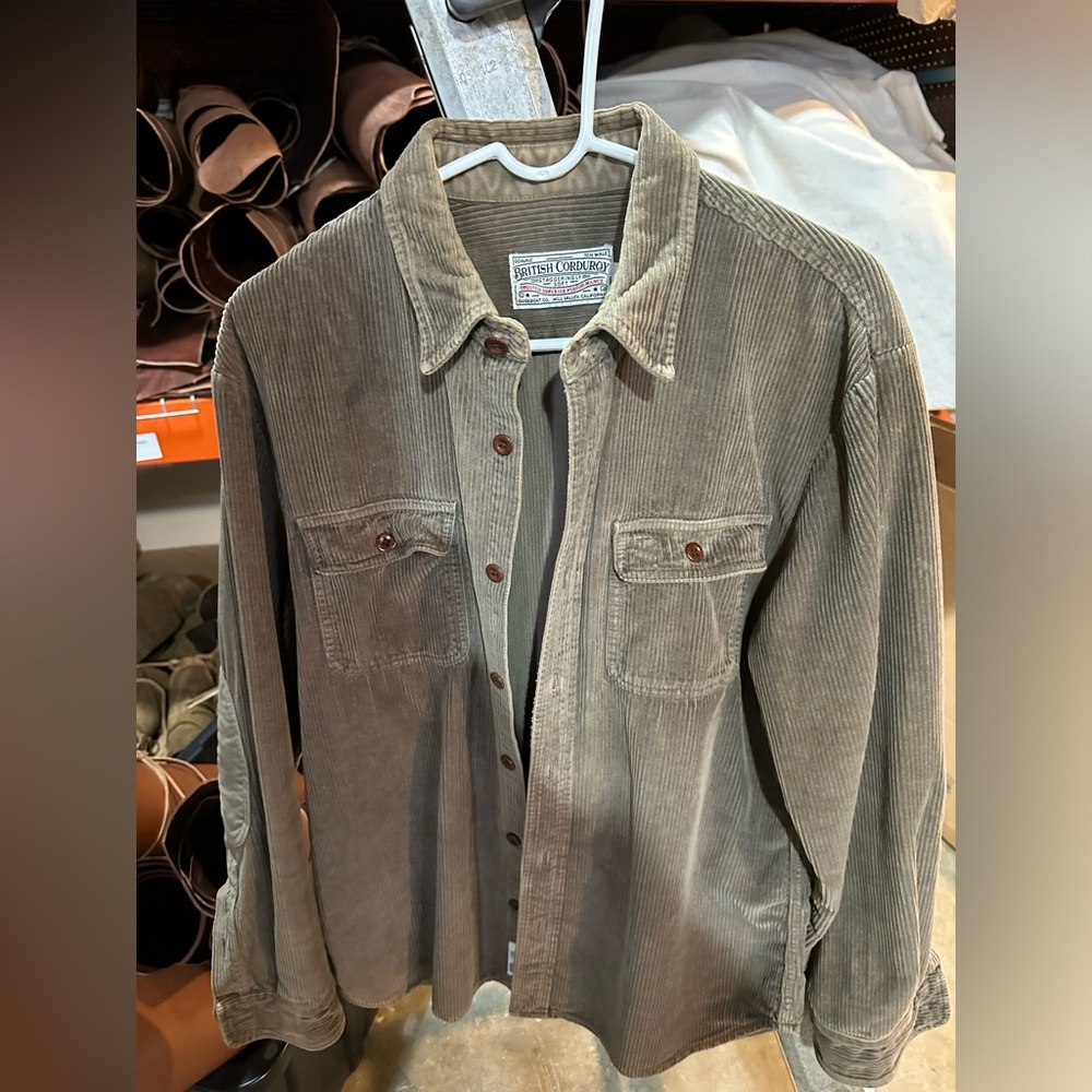 Vintage British Corduroy Shirt Jacket from the J. Peterman Company